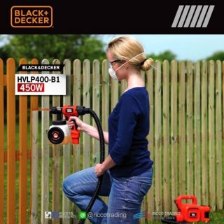 BLACK&amp;DECKER HVLP400-B1 เครื่องพ่นสีไฟฟ้า 450W.