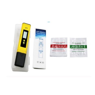 //พร้อมส่ง// เครื่องวัดค่า ph น้ำ PH water meter คาลิเบรท พร้อมกล่องพลาสติก ถ่าน 2 ก้อน และผงคาริเบท3ซอง