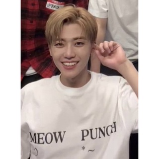 [มีโค้ดลด] PREORDER - เสื้อยืด ITZAVIBE MEOW PUNCH MEN / WOMEN FIT T-SHIRTS WHITE แบบแจมิน nct dream ส่งเครื่องบิน✈️