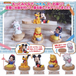 ✿ พร้อมส่ง ✿ กาชาปองรวมดิสสี่นั่งบนขอนไม้ gachapon disney ดิสนี่