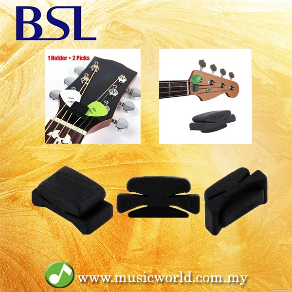 BSL Pick Guitar Rubber 1 X Pick Holder Pick Black Guitar Holder Headstock Guitar