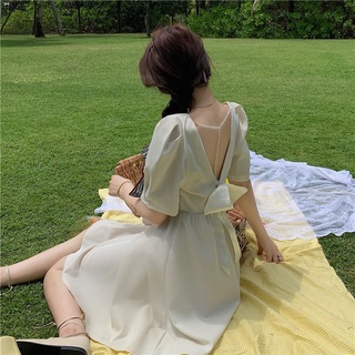 มินิเดรสเว้าหลังติดโบว์