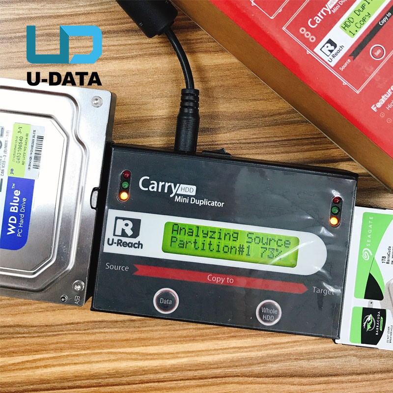 1:1 คัดลอกข้อมูล โคลน hdd ไป ssd Copy SATA IDE ฮาร์ดดิสก์ ไม่ใช่โคลน docking Clone UReach รุ่น IQ112TH