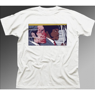 [S-5XL]ใหม่ เสื้อยืด ผ้าฝ้าย พิมพ์ลาย Pulp Fiction Pop Travolta Samuel L Jackson 9892