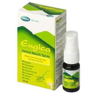 Eugica herbal mouth spray 10ml ยูจิก้า ชนิดพ่นคอ มีส่วนผสมของ propoliz โพรโพลิส {1 ขวด}