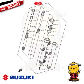 ชุดโช้คอัพหน้า DAMPER ASSY, FRONT FORK แท้ Suzuki GSX-R150 / GSX-S150