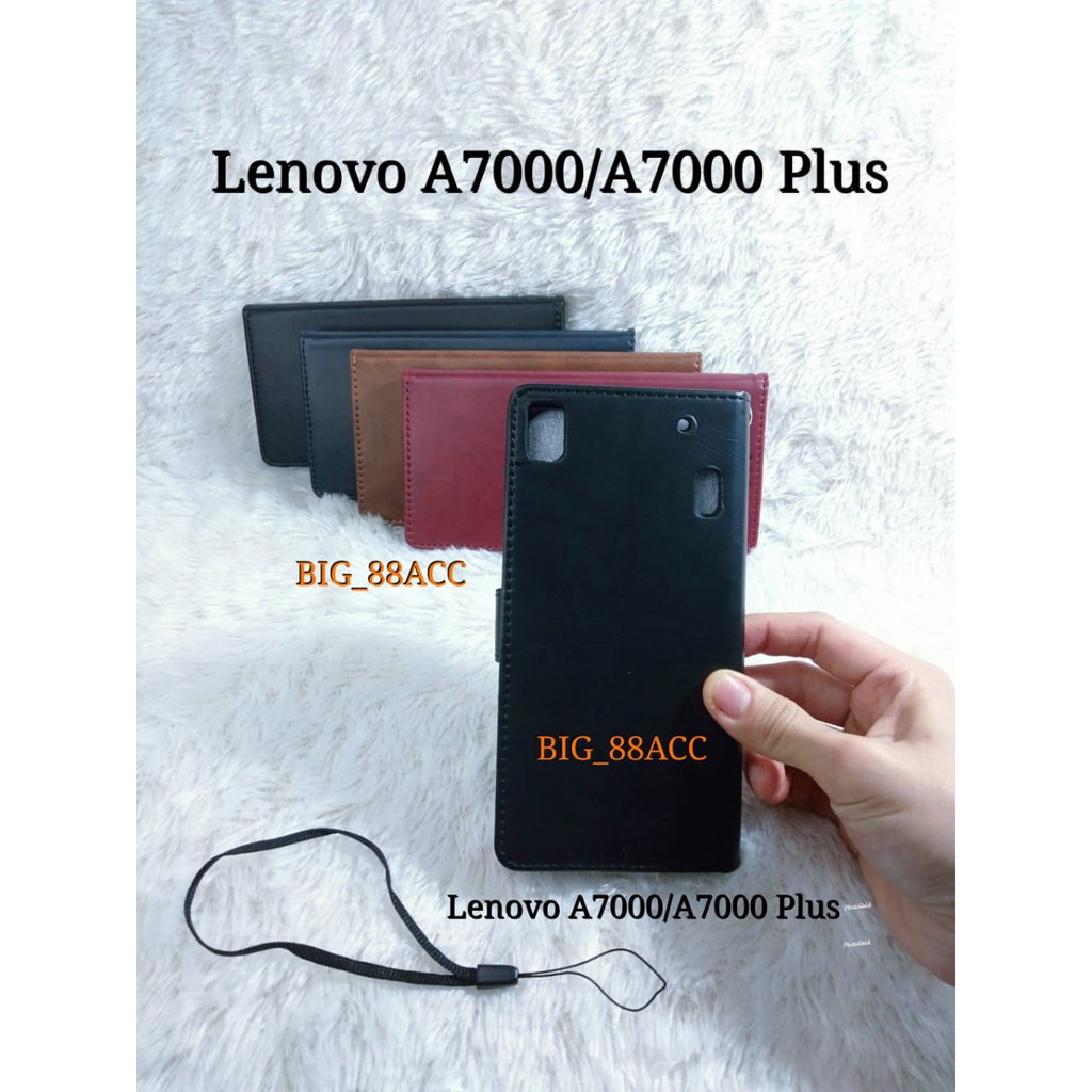 ซองหนังหนัง Lenovo A7000 / A7000 Plus / K3 Note Wallet Casing - Leather Wallet Cover