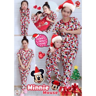 ♥️MinnieMouse♥️ชุดนอนครอบครัว, ชุดนอนแม่ลูก, ชุดนอนคู่รัก Family Pajama Set