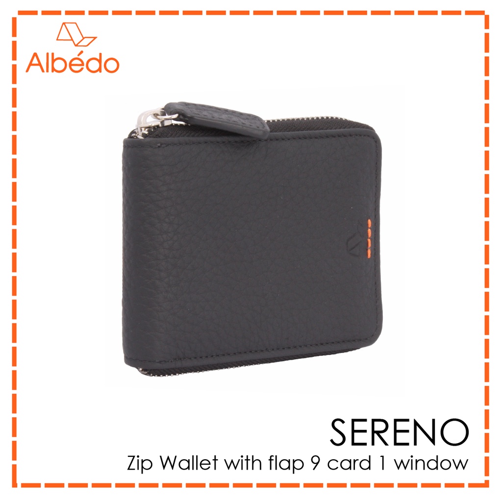 Albedo محفظة SERENO جلد طبيعي بسحاب دائري — صورة 3