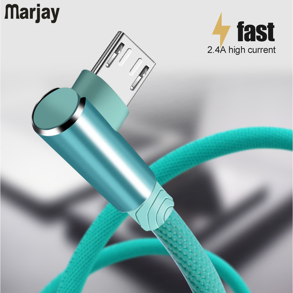 Marjay USB Type C 90 Fast Charging สาย USB C Type-C ข้อมูลสําหรับ Android Charger สาย USB-C