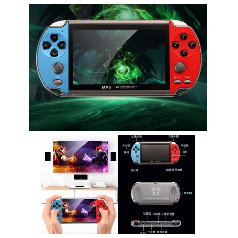 เครื่องเกมเรโทรพกพา T8A จอ 4.3นิ้ว เล่นเกมได้เยอะ Fc,Sfc,Gba,Md โหลดเกม ต่อ ทีวีได้ มีแบตในตัว - Fc90Gameretro - Thaipick