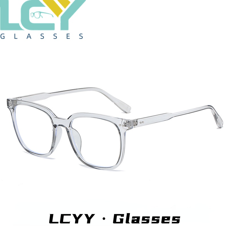 Lcyy ใหม่ แว่นตาสายตาสั้น TR90 กรอบสีดํา ป้องกันแสงสีฟ้า สไตล์เกาหลี สําหรับผู้ชาย และผู้หญิง 319