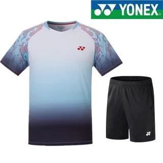 Yonex ชุดเครื่องแบบแบดมินตันลําลอง แบบแห้งเร็ว สําหรับผู้ชาย และผู้หญิง เหมาะกับการเล่นกีฬา