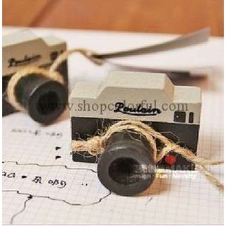 ตัวปั๊ม รูปกล้อง เล็ก wooden zakka camera model bentoy