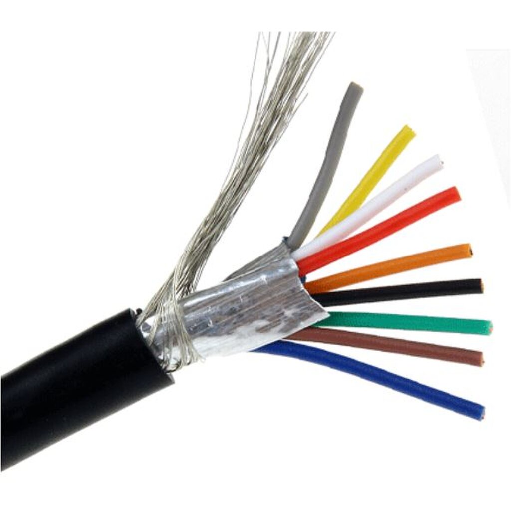 สายไฟมัลติคอร์ Pure copper 9-core shielded wire DB9 connection line RS232 serial port 9-core double shielded wire PLC...