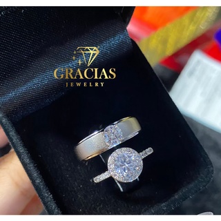 🔥พร้อมส่ง🔥 แหวนเพชรคู่❤️ งานสวยเหมือนแท้ 100%