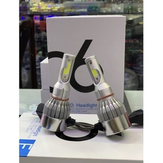 ไฟหน้ารถยนต์C6 LED แสงขาวLED. H4 H7 H8 H9 H11.  36W. 3800LM. 6000K