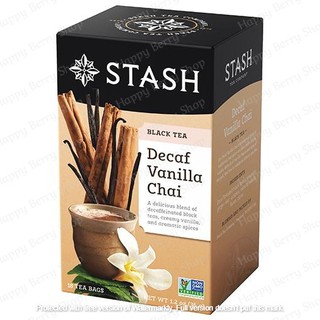 ชาดำไม่มีคาเฟอีน STASH Black Tea Decaf Vanilla Chai ชาชัยวานิลลา 1 กล่อง 18 ซอง🍵 ชาอเมริการสแปลกใหม่✈