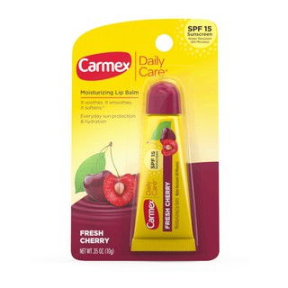 ✅ Carmex Daily Care Moisturizing Lip Balm Fresh Cherry SPF15 10g ลิปบาล์ม แบบหลอด กลิ่นเชอรรี่