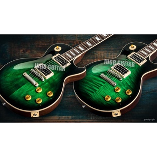 Gibson Slash Guitar Signed Limited Edition Anaconda Burst Flame Maple Top กีตาร์ไฟฟ้า สีเขียว