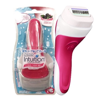 Schick Intuition Berry Womens Razor Blade ชุดมีดโกนหัวสบู่รุ่นพิเศษกำจัดขนได้อย่างอ่อนโยนพร้อมบำรุงผิว