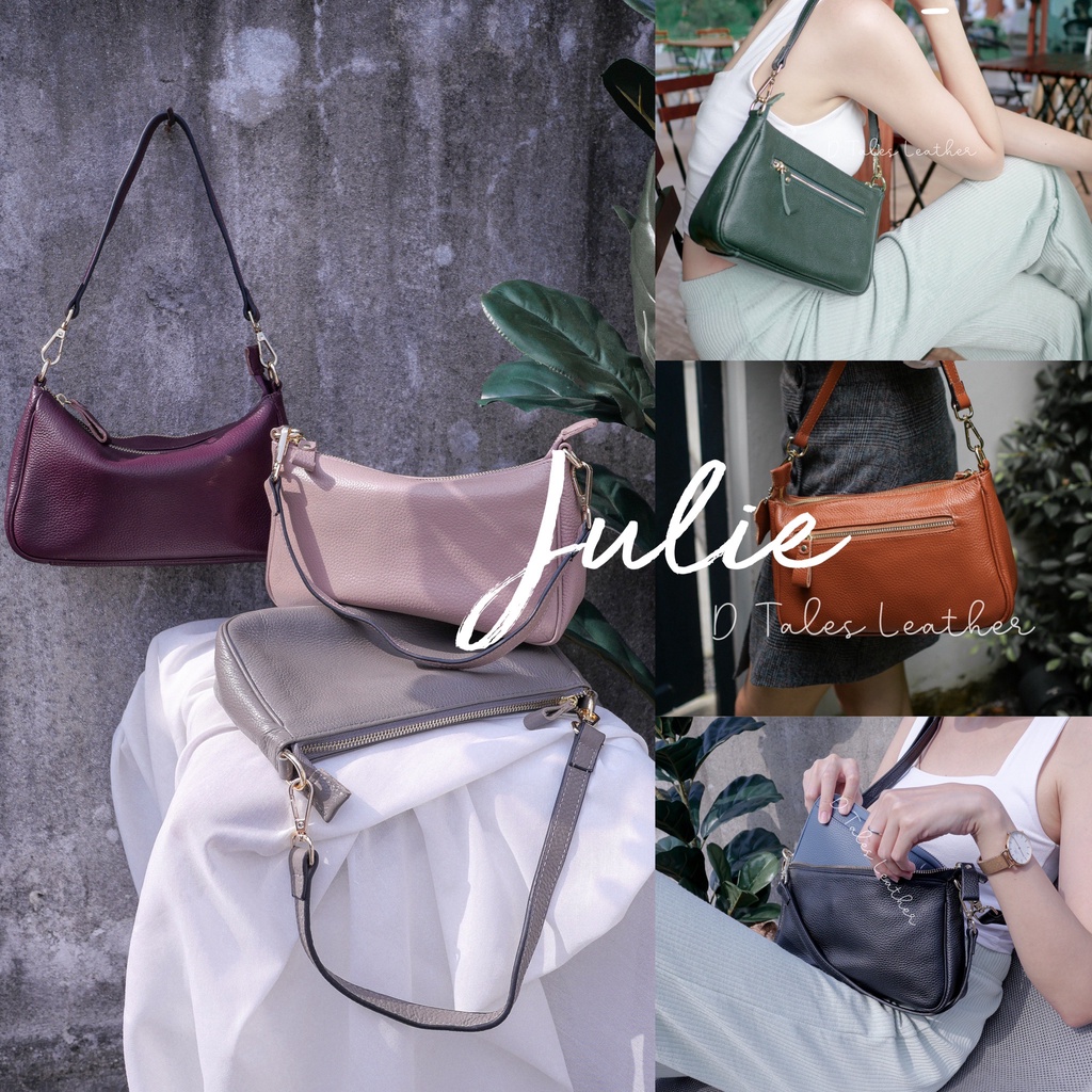 DTALES Julie กระเป๋าหนังแท้ 2สาย เรียบง่าย แมทช์ได้ทุกลุค ยิ่งใช้ยิ่งนิ่ม กระเป๋าสะพาย
