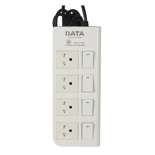 รางปลั๊กไฟ 4 ช่อง 4 สวิตซ์ DATA DT4418 5 ม.  POWER STRIP DATA DT4418 4-OUTLET 4-SWITCH 5M