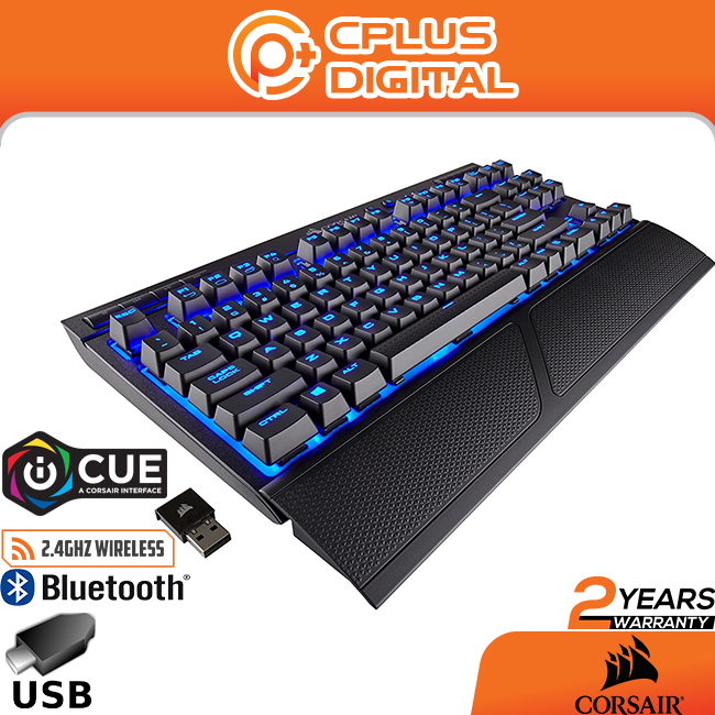CORSAIR K63 Wireless Mechanical Gaming Keyboard87 Keys Backlit Blue Led Cherry MX Red - Quiet & Line