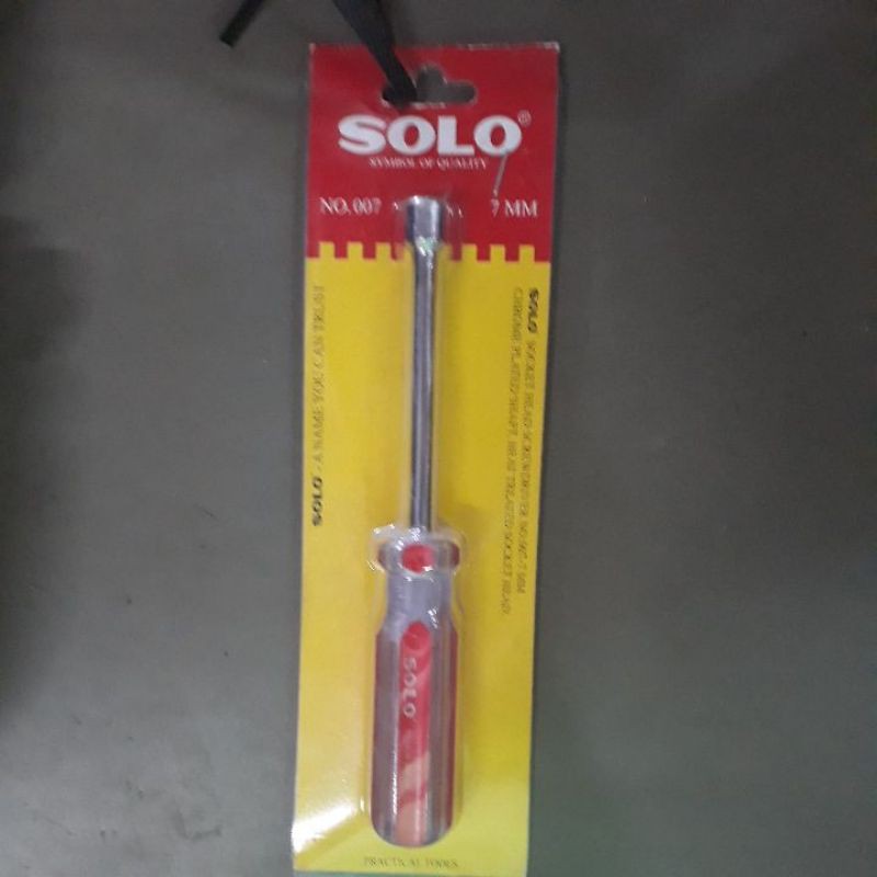 solo ไขควงหัวบล็อกเบอร์ 7 จับถนัดมือใช้สำหรับขัน ตัวรัดสายยาง เข็มขัดรัดสาย