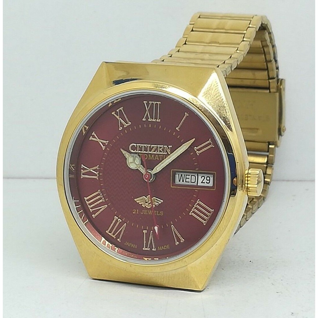 vintage citizen gold plated automatic men's japan made movement No 8200