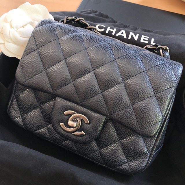 Chanel mini 7 Pearly navy แท้