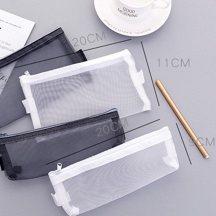 New Arrival Creative Concise Portable Stationery Storage Transparent Gauze Pencil Case