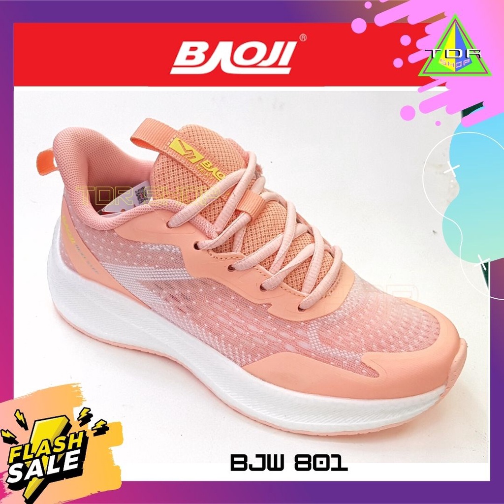 Baoji รุ่น BJW 801 รองเท้าผ้าใบ ผูกเชือก ใส่วิ่ง สำหรับ ผู้หญิง สำหรับออกกำลังกาย หรือสำหรับใส่ทำงาน