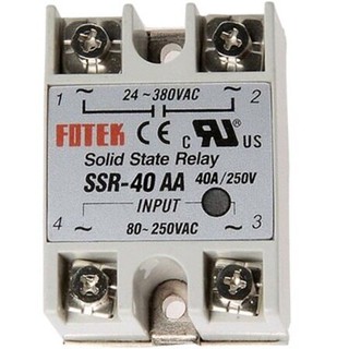 Solid State Relay Input 80-250V OUTPUT 24-380VAC SSR-40AA 40A AC (สติกเกอร์มีรอยนิดหน่อยนะครับ)((ยี่ห้อ FQFER))