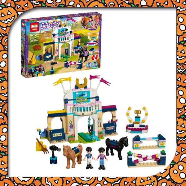 CHAMAA พร้อมส่ง บล็อกตัวต่อ 01077 เลโก้เฟรน Girls Club LEPIN ขี่ม้า จ๊อกกี้ เสริมพัฒนาการ สำหรับเด็ก