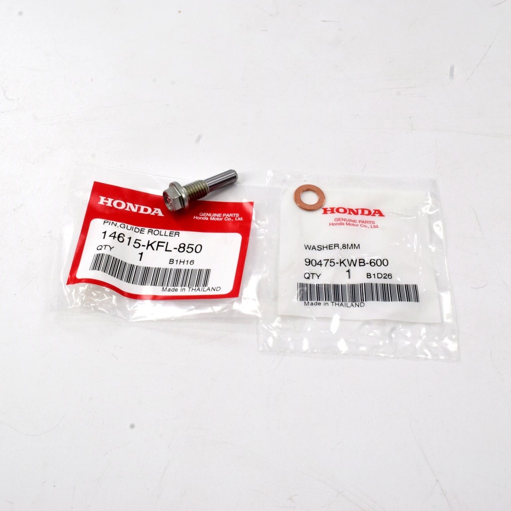 ชุดน๊อตล็อคยางกลิ้งโซ่ราวลิ้น (กลางเสื้อสูบ) แท้ศูนย์ฮอนด้า ราคา/1ชุด 14615-KFL-850 / 90475-KWB-600 - รูปที่ 3