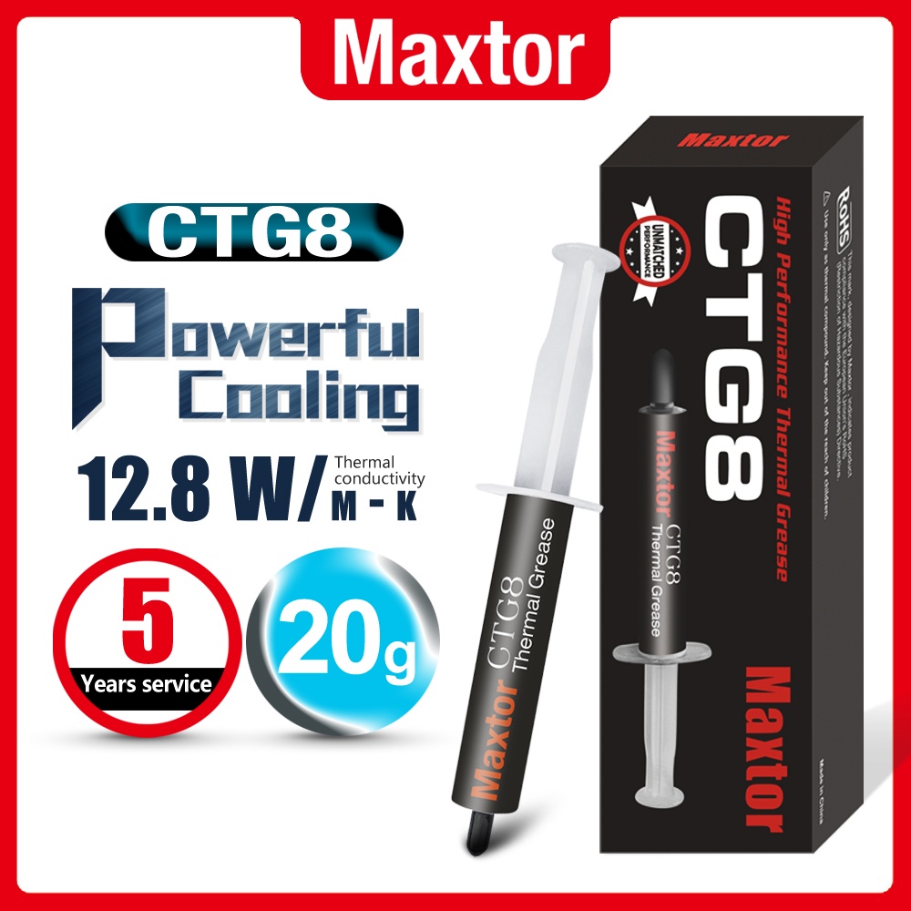 [Maxtor official] Maxtor CTG8 10g/20g Thermal Paste คอมพิวเตอร์ ซิลิโคน โน๊ตบุ๊ค ซิลิโคน CPU ซิลิโคน Thermal Compound