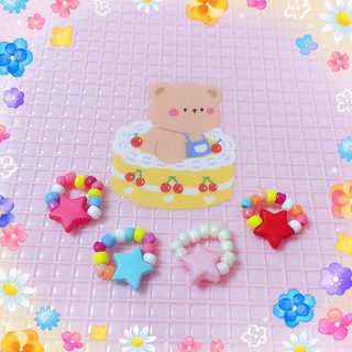 🎀 Set สร้อยข้อมือตุ๊กตา ลูกปัดหลายสี 🎀