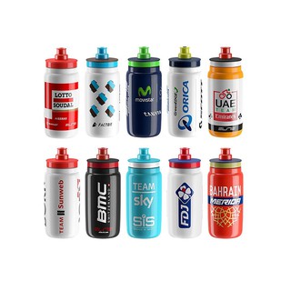 ขวดน้ำจักรยาน Elite 550 ml ลายทีมแข่ง  BMC Cervelo FDJ Scott Sunweb Merida Canyon AG2R Sky