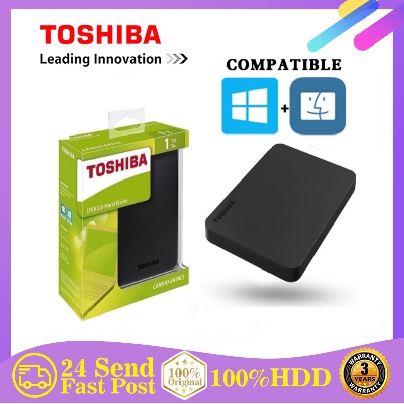 100% Brand New！！HDD / HARDDISK EXTERNAL TOSHIBA 2TB 500GB 1TB CANVIO BASIC