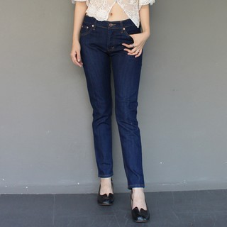 GZ Jeans กางเกงยีนส์หญิงขาเดฟผ้ายืดสีน้ำเงิน(sizeเอว28-40)