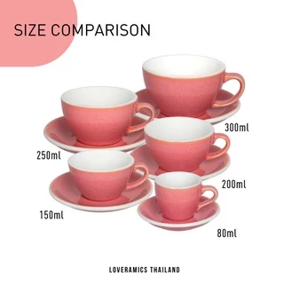 Loveramics ชุดแก้วกาแฟเซรามิค รุ่น EGG Set (Cup & Saucer) - Potters Colors
