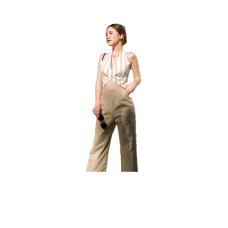 โปรโมชั่น : LUSS WHITE BROWN JUMPSUIT