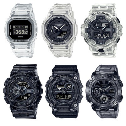 G-SHOCK TRANSPARENT PACK Series GA-2100SKE-7A,GA-700SKE,DW-5600SKE-7,GA-110SKE,GA-900SKE,GA-2000SKE