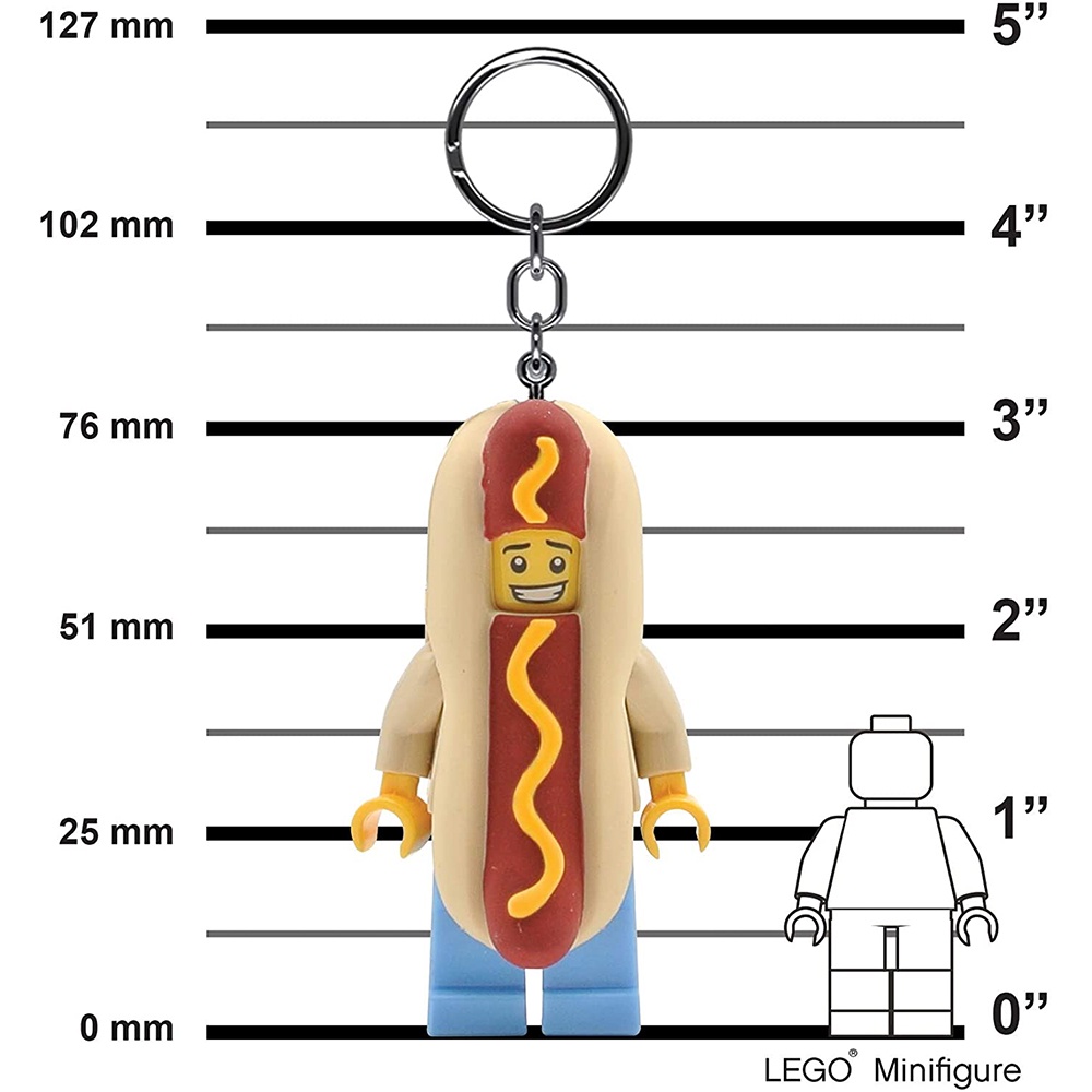 LEGO พวงกุญแจไฟฉาย เลโก้คลาสสิก ฮอทดอกแมน Hot Dog Man LED Keychain ลิขสิทธิ์แท้ - รูปที่ 2