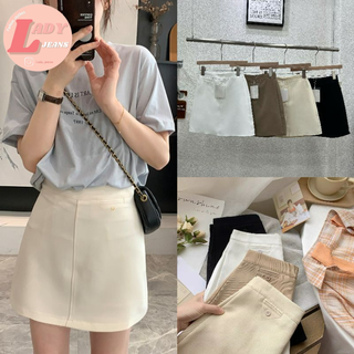 LADY_JEANS#665( ใส่โค้ด LADYJ8 ลด 15% )กระโปรงทำงาน เบสิคลุค ใส่สบายผ้านุ่ม ทรงเอ ผู้หญิง พร้อมส่ง