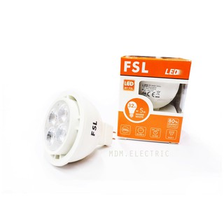 FSL หลอดไฟ LED สปอร์ตไลท์ ฮาโลเจน รุ่น MR16-5-GU5.3 5W ขั้ว MR16 สีวอร์มไวท์