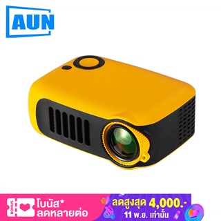 A2000 ขนาดเล็กแบบพกพาโทรศัพท์มือถือสมาร์ทโปรเจคเตอร์ Mini Projector HD 1080P ใช้ในบ้านเครื่องฉายภาพสำหรับเด็ก โปรเจคเตอร