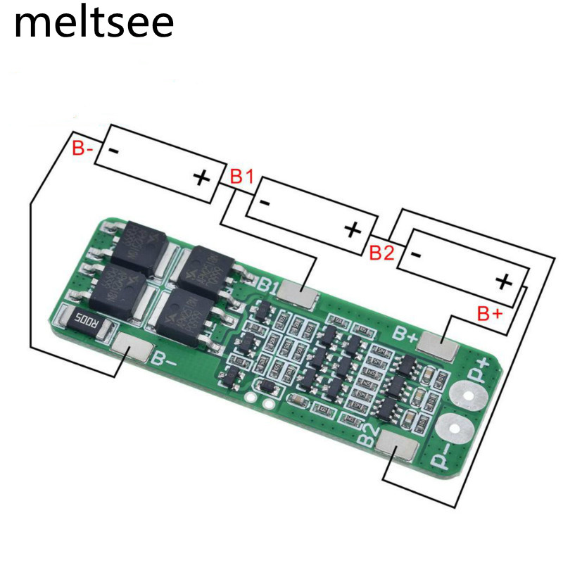 3s 15 A Li - Ion คณะกรรมการป้องกัน 3S 15A Li-ion Lithium Battery 18650 Charger Pcb Bms แผ่นบอร์ดโมดูล 11 . 1 V 12 . 6 V Module