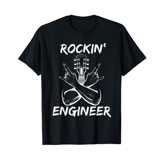 เสื้อยืด พิมพ์ลาย Rockin Engineer Guitar Hands Rock Music สําหรับผู้ชาย